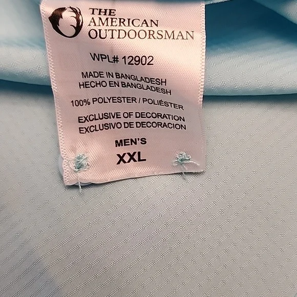 NWT American Outdoorsman Blue Short Sleeve Men's Shirt - Picture 11 of 14